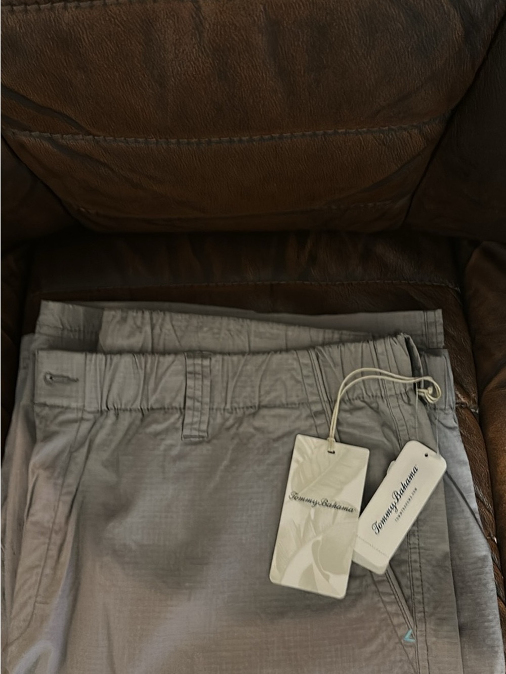 Tommy Bahama Men's Light Gray Drawstring Chinos